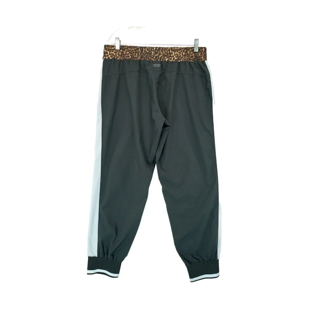 CALVIN KLEIN Animal Print Joggers Stretch‎ - Women's Size Large - Zip Pockets